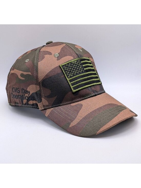 DHL CVG Camo Flag Hat Cap Transport Unisex L/XL Stretch Fit Work Wear Operations